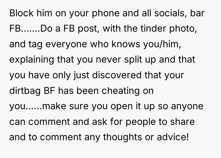 Block him on your phone and all socials, bar FB.......Do...