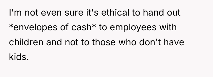 I'm not even sure it's ethical to hand out *envelopes...