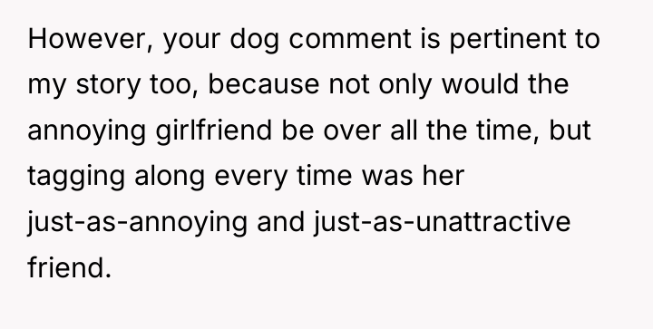 However, your dog comment is pertinent to my story too,...