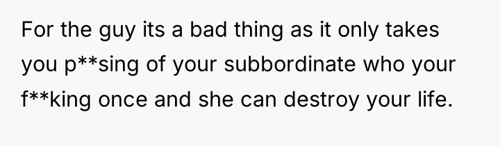 For the guy its a bad thing as it only...