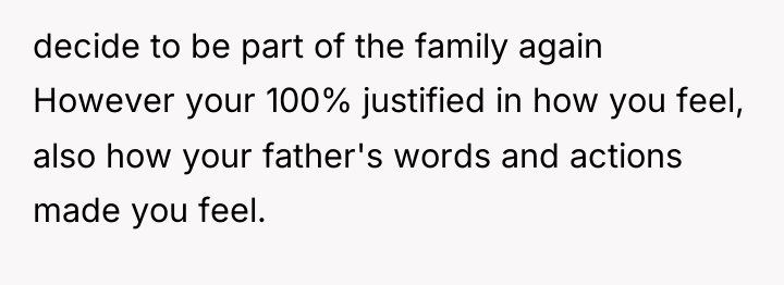 decide to be part of the family again However your...