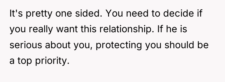 It's pretty one sided. You need to decide if you...
