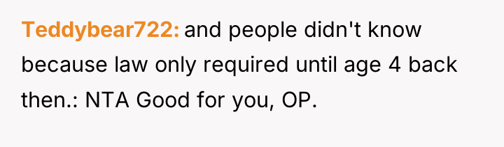 Teddybear722 and people didn't know because law only required until...
