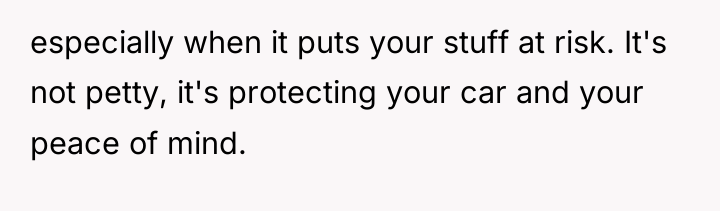 especially when it puts your stuff at risk. It's not...