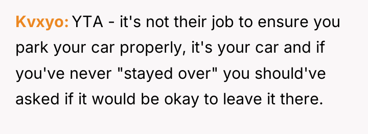 Kvxyo YTA - it's not their job to ensure you...