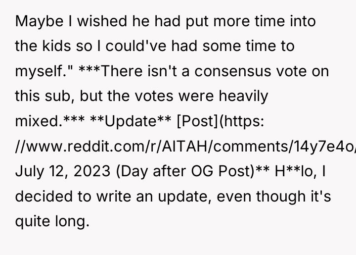Maybe I wished he had put more time into the...