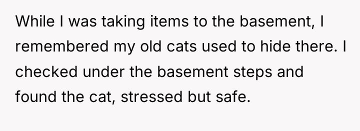 While I was taking items to the basement, I remembered...