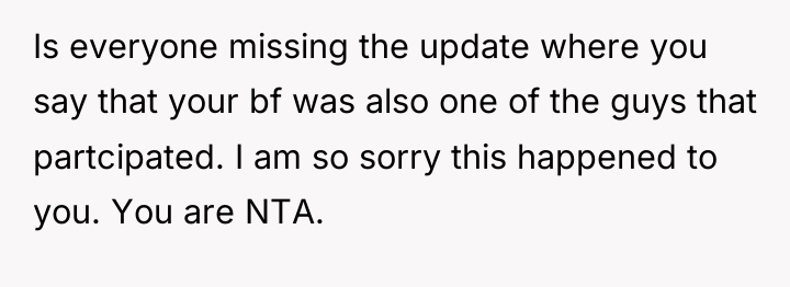 Is everyone missing the update where you say that your...