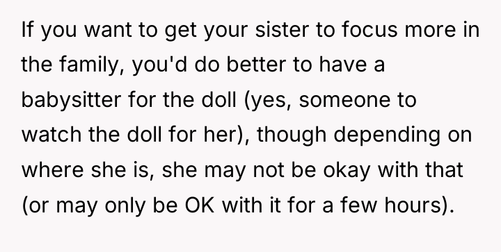 If you want to get your sister to focus more...