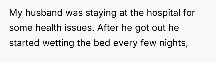 My husband was staying at the hospital for some health...