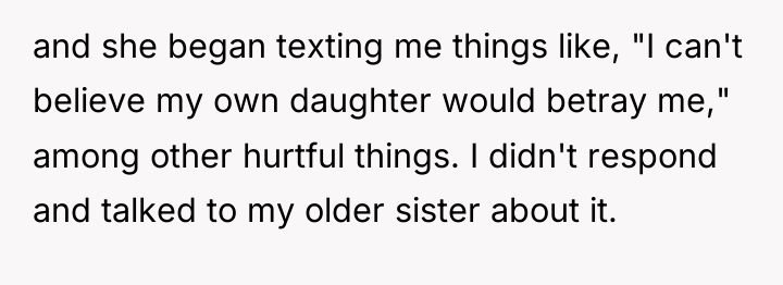 and she began texting me things like, "I can't believe...