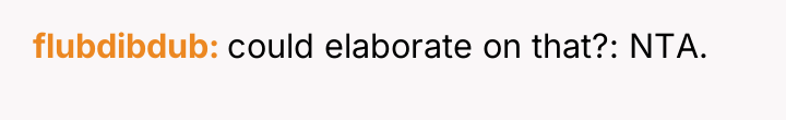 flubdibdub could elaborate on that?: NTA.