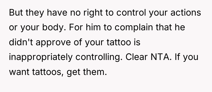 But they have no right to control your actions or...