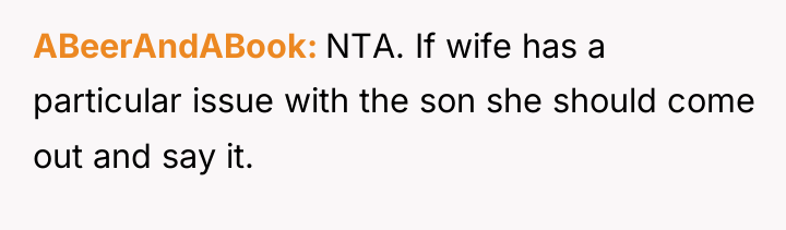 ABeerAndABook NTA. If wife has a particular issue with the...