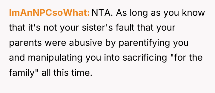 ImAnNPCsoWhat NTA. As long as you know that it's not...