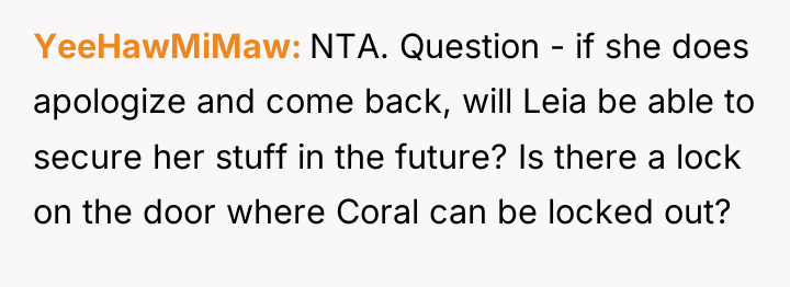 YeeHawMiMaw NTA. Question - if she does apologize and come...