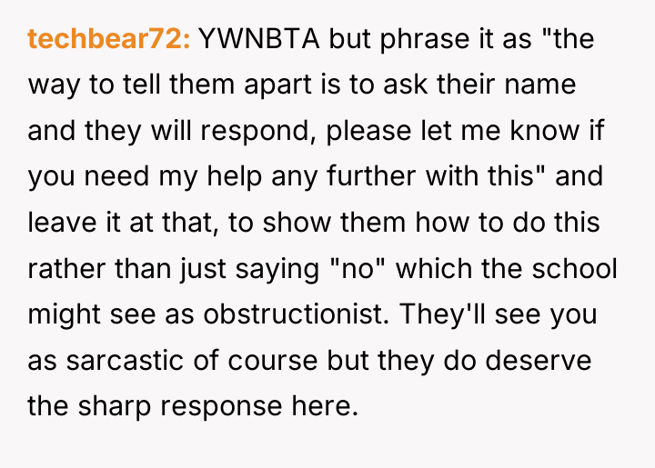techbear72 YWNBTA but phrase it as "the way to tell...