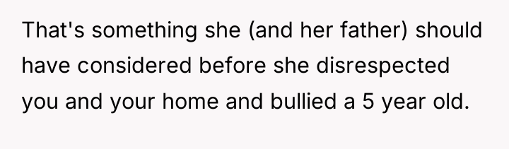 That's something she (and her father) should have considered before...