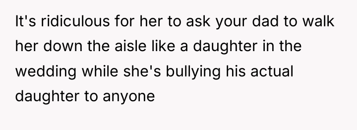 It's ridiculous for her to ask your dad to walk...