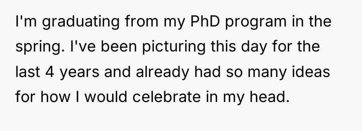 I'm graduating from my PhD program in the spring. I've...
