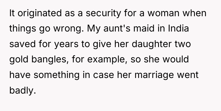 It originated as a security for a woman when things...