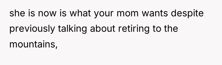 she is now is what your mom wants despite previously...