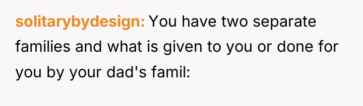 solitarybydesign You have two separate families and what is given...