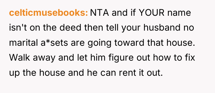 celticmusebooks NTA and if YOUR name isn't on the deed...