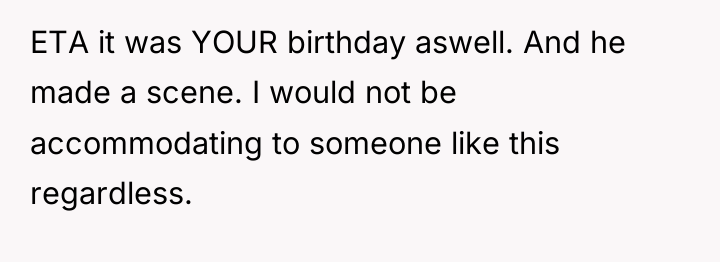 ETA it was YOUR birthday aswell. And he made a...