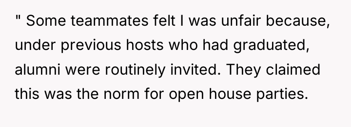 " Some teammates felt I was unfair because, under previous...