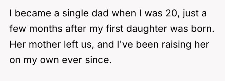 I became a single dad when I was 20, just...