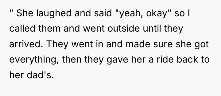 " She laughed and said "yeah, okay" so I called...