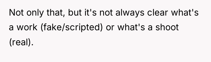 Not only that, but it's not always clear what's a...