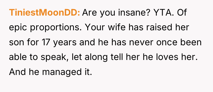 TiniestMoonDD Are you insane? YTA. Of epic proportions. Your wife...
