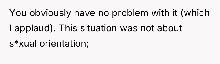 You obviously have no problem with it (which I applaud)....