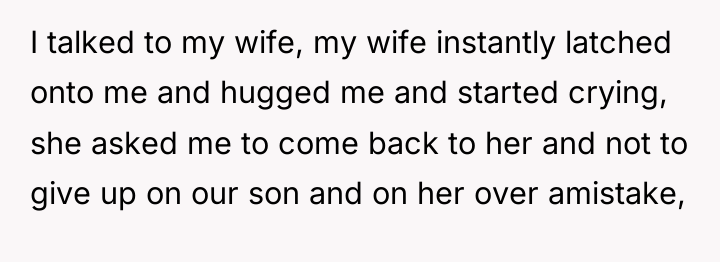 I talked to my wife, my wife instantly latched onto...