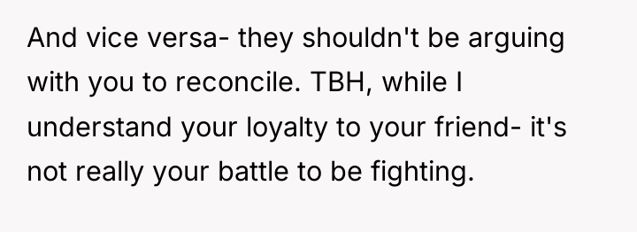 And vice versa- they shouldn't be arguing with you to...