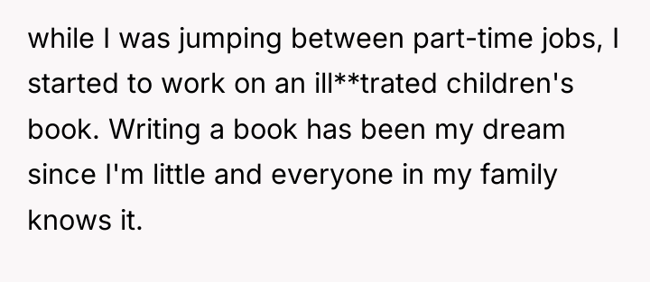 while I was jumping between part-time jobs, I started to...
