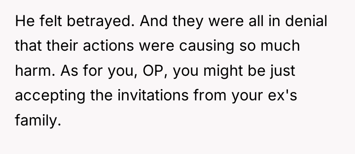 He felt betrayed. And they were all in denial that...