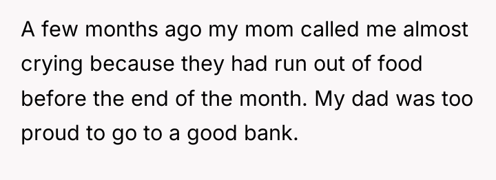 A few months ago my mom called me almost crying...