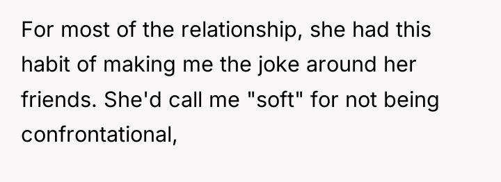 For most of the relationship, she had this habit of...