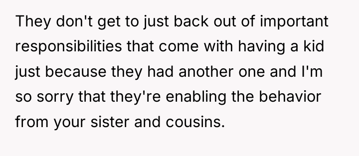 They don't get to just back out of important responsibilities...