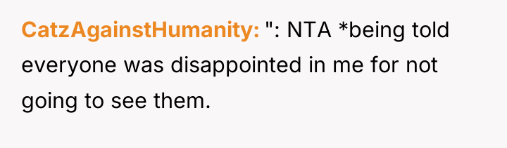 CatzAgainstHumanity ": NTA *being told everyone was disappointed in me...