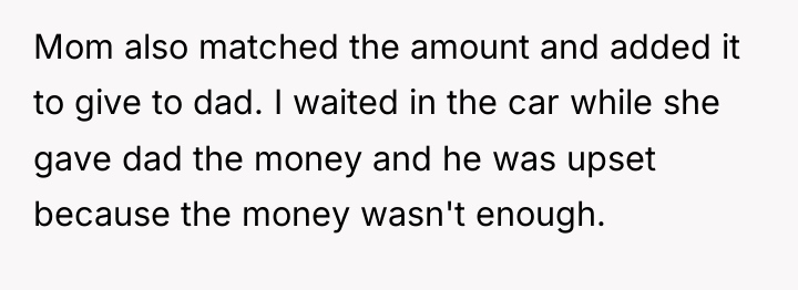 Mom also matched the amount and added it to give...