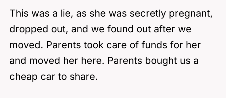 This was a lie, as she was secretly pregnant, dropped...
