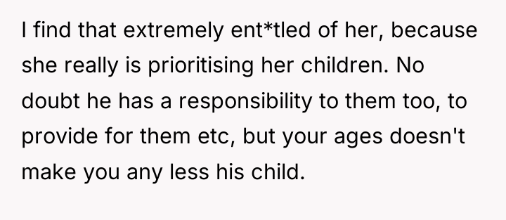 I find that extremely ent*tled of her, because she really...