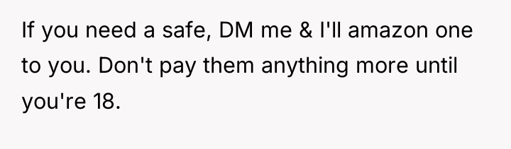 If you need a safe, DM me & I'll amazon...