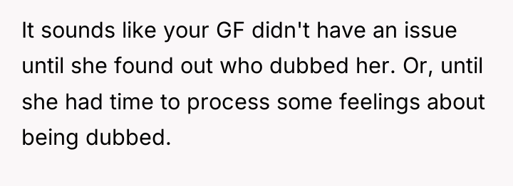 It sounds like your GF didn't have an issue until...