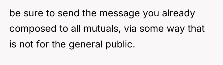 be sure to send the message you already composed to...