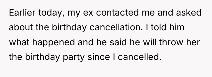 Earlier today, my ex contacted me and asked about the...